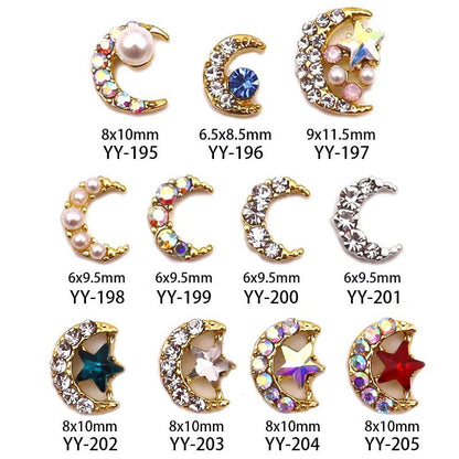 Moon Series 3D Nail Charms - 10PCS (Make Selection)