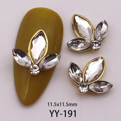 10 Pcs - 3D Leaf Nail Charms  (Make Selection)