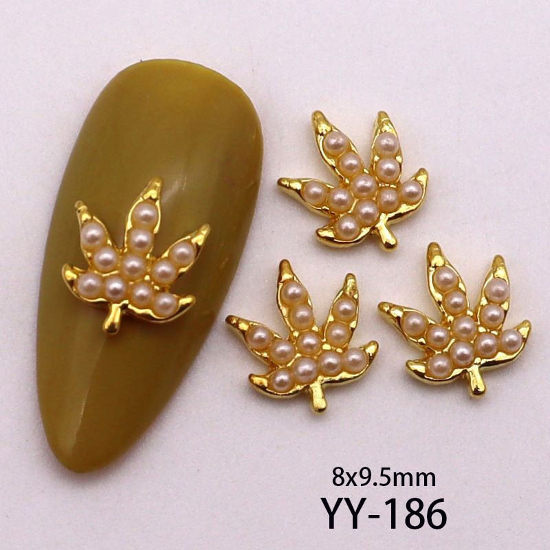 10 Pcs - 3D Leaf Nail Charms  (Make Selection)