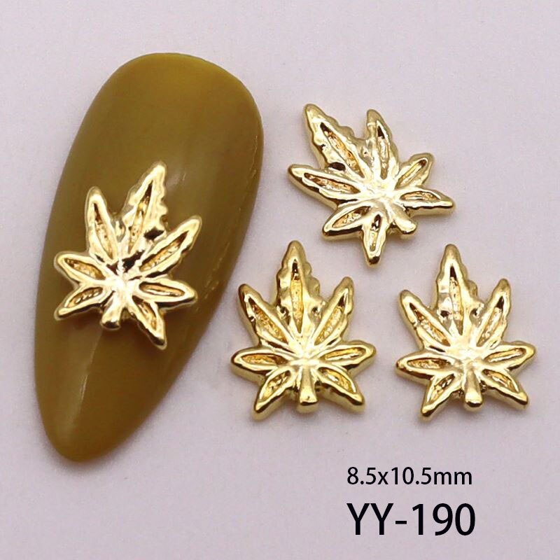 10 Pcs - 3D Leaf Nail Charms  (Make Selection)