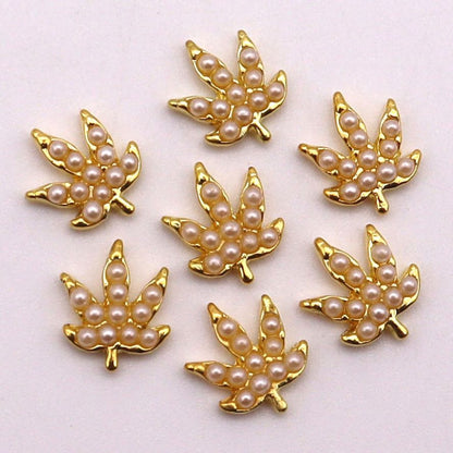 10 Pcs - 3D Leaf Nail Charms  (Make Selection)