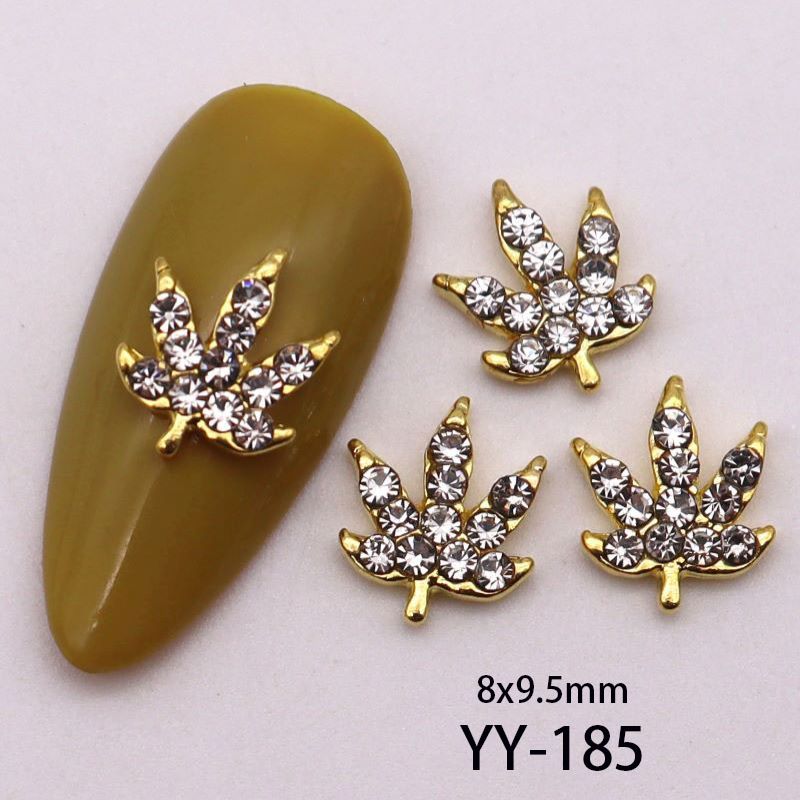 10 Pcs - 3D Leaf Nail Charms  (Make Selection)