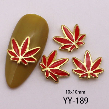 10 Pcs - 3D Leaf Nail Charms  (Make Selection)