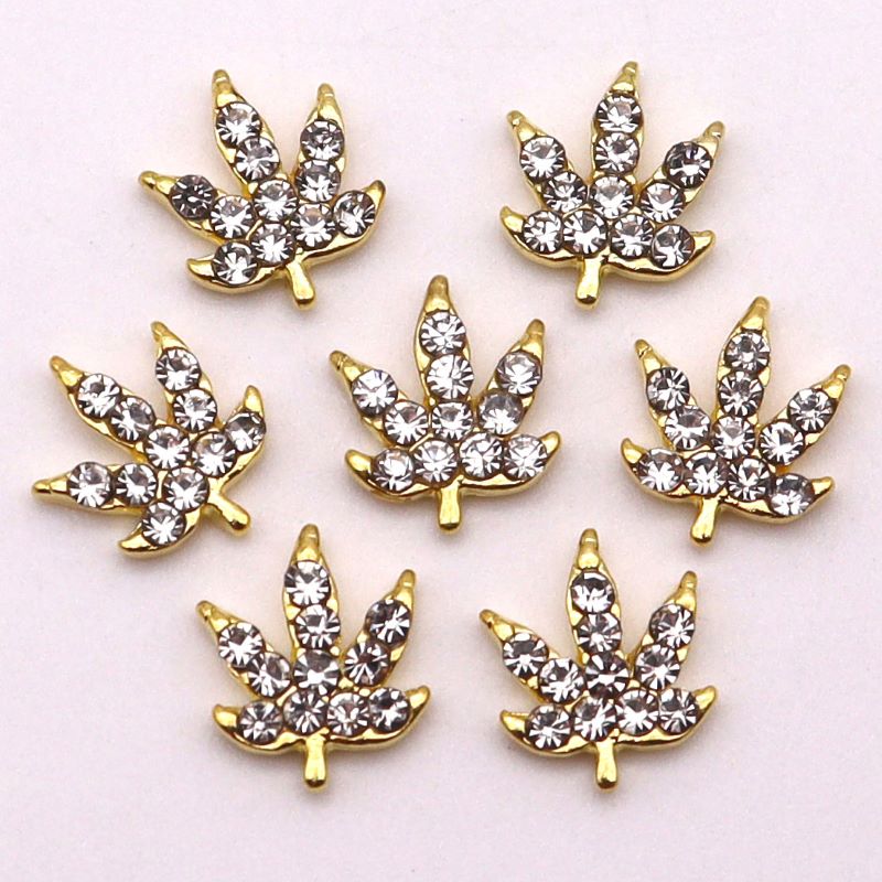 10 Pcs - 3D Leaf Nail Charms  (Make Selection)