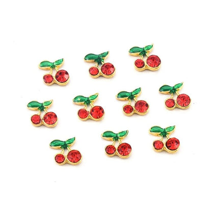 Sweet Cherries 3D Nails Charms - 10 PCS