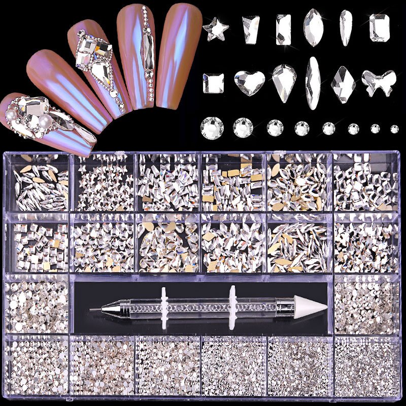 Bling Box + Dual ended rhinestone stick (Select Color)