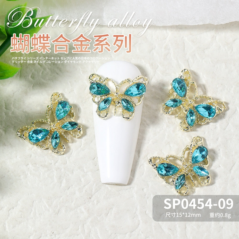 The Bling Butterfly Collection - 10 PCS - Nail Metal Charms (Make Selection)