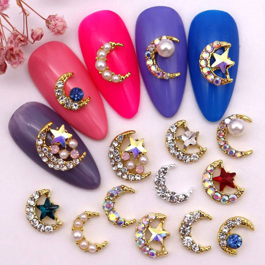 Moon Series 3D Nail Charms - 10PCS (Make Selection)