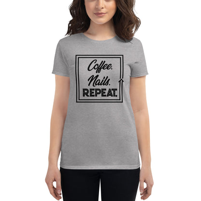 Coffee Nails Repeat - Short Sleeve T-shirt