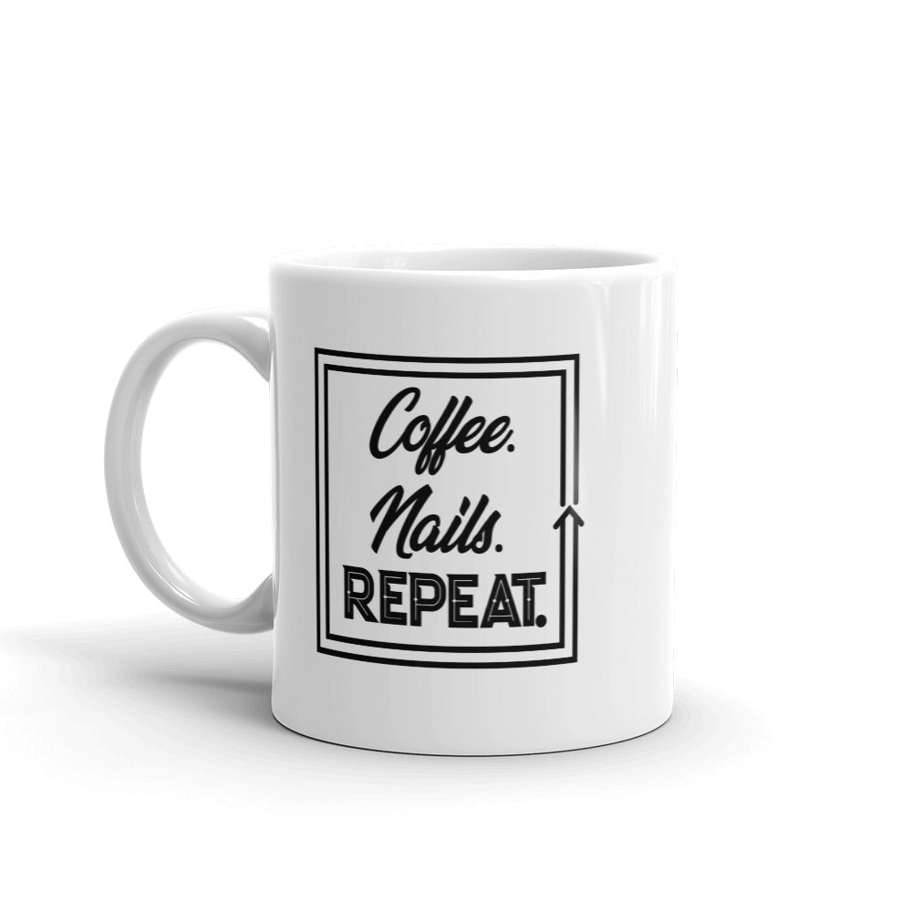 Coffee. Nails. Repeat. - Mug