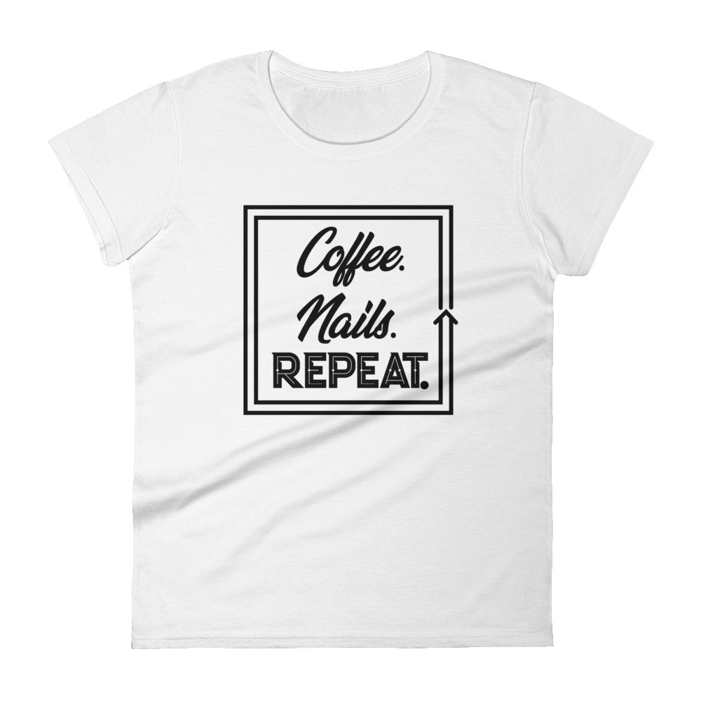 Coffee Nails Repeat - Short Sleeve T-shirt