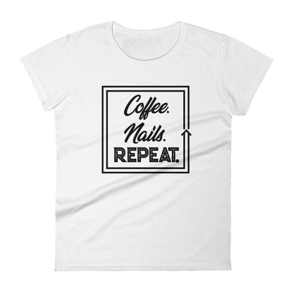 Coffee Nails Repeat - Short Sleeve T-shirt